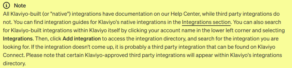 Klaviyo integrations