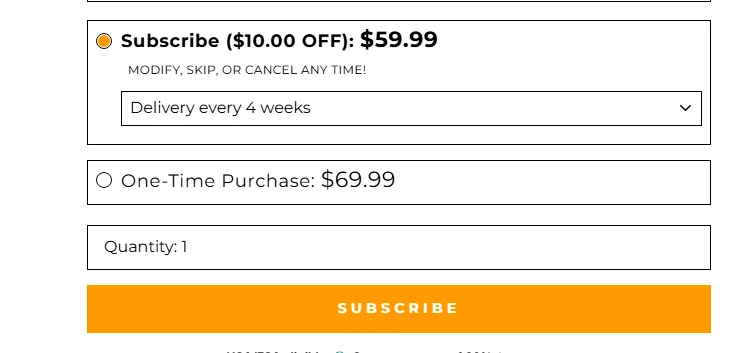 1st Phorm subscription buy box, US storefront, captured 2026-09-13