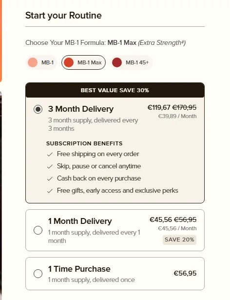 Arrae subscription buy box, EU storefront, captured 2026-09-13