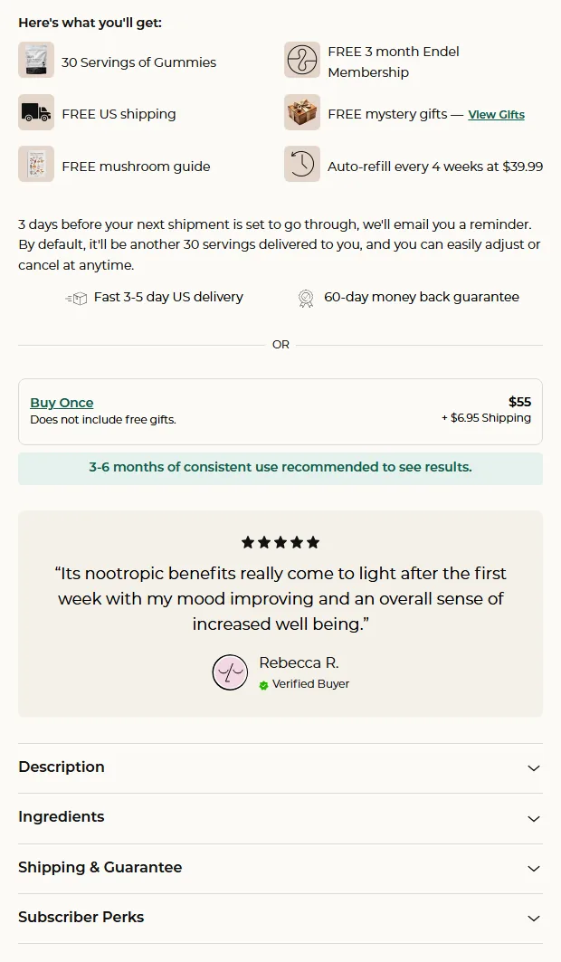 Auri subscription buy box, US storefront, captured 2026-09-13