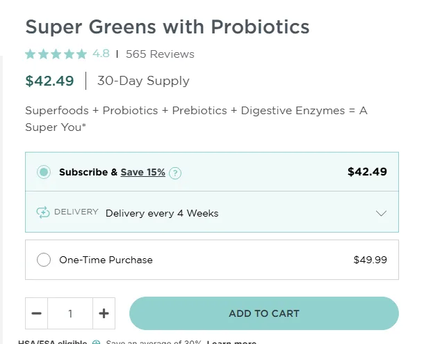 BIOHM Health subscription buy box, US storefront, captured 2026-09-13