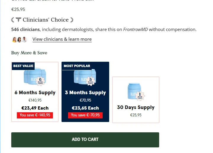 Blume subscription buy box, EU storefront, captured 2026-10-10