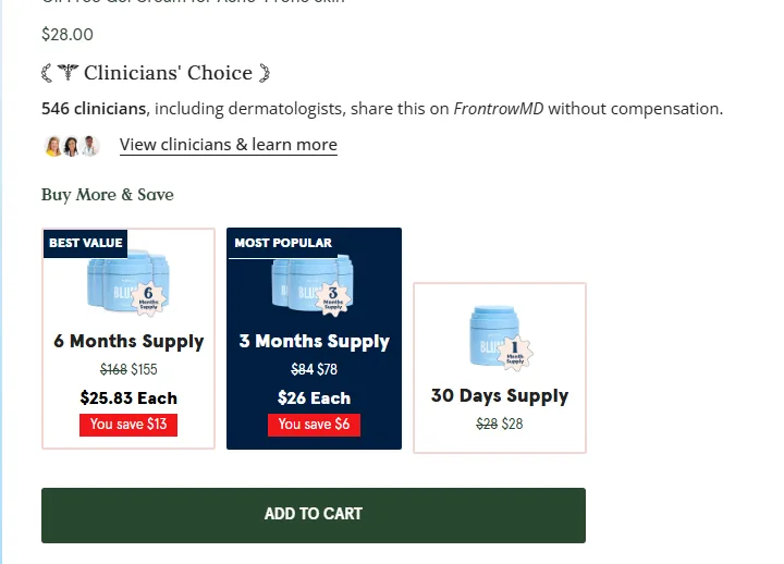 Blume subscription buy box, US storefront, captured 2026-10-10