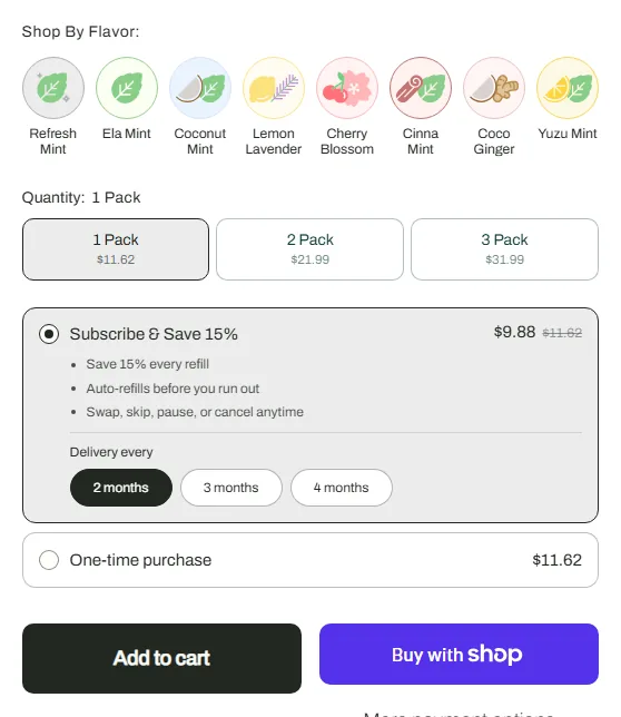 Boka subscription buy box, US storefront, captured 2026-09-13
