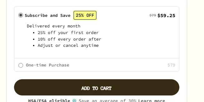 Cowboy Colostrum subscription buy box, US storefront, captured 2026-09-13