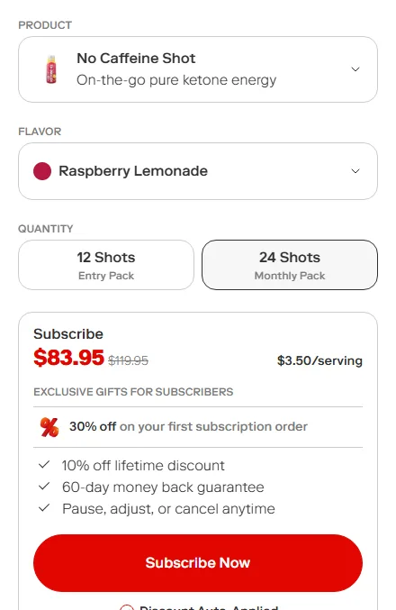 Ketone-IQ subscription buy box, US storefront, captured 2026-09-13