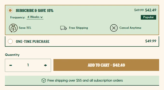 Little Saints subscription buy box, US storefront, captured 2026-09-13
