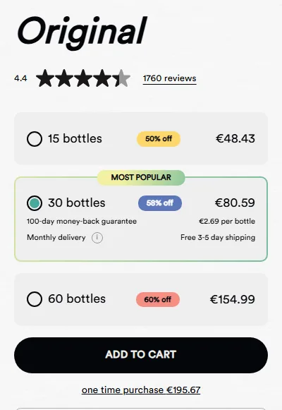 Magic Mind subscription buy box, EU storefront, captured 2026-09-13