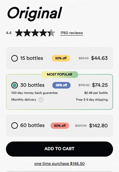 Magic Mind subscription buy box, US storefront, captured 2026-09-13