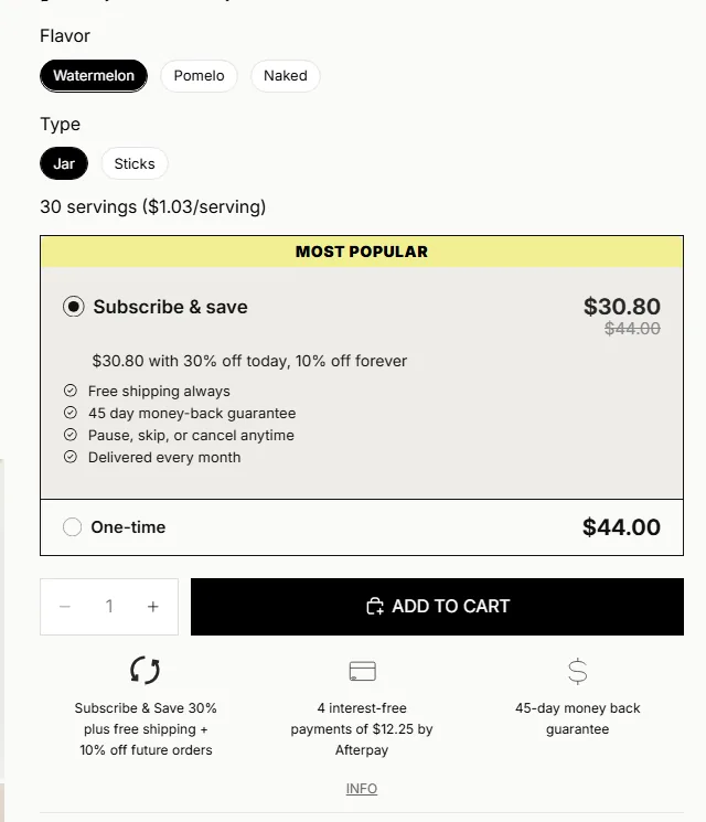 Moon Juice subscription buy box, US storefront, captured 2026-09-13