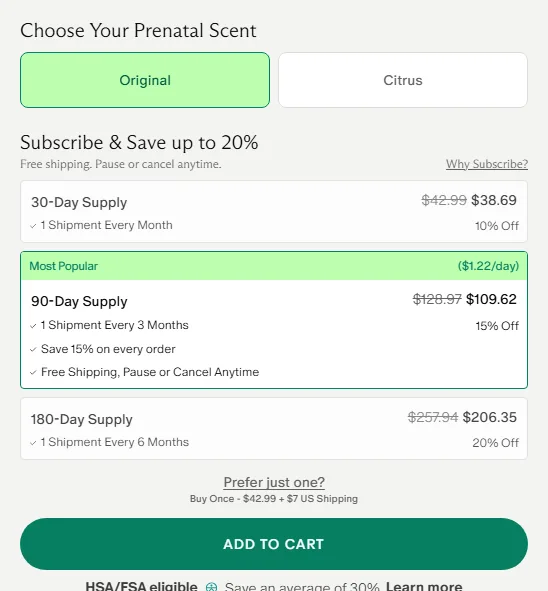 Needed subscription buy box, US storefront, captured 2026-09-13
