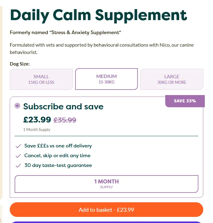Omni subscription buy box, UK storefront, captured 2026-09-13