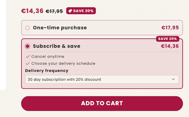 Penetrex subscription buy box, EU storefront, captured 2026-10-10