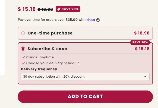 Penetrex subscription buy box, US storefront, captured 2026-10-10