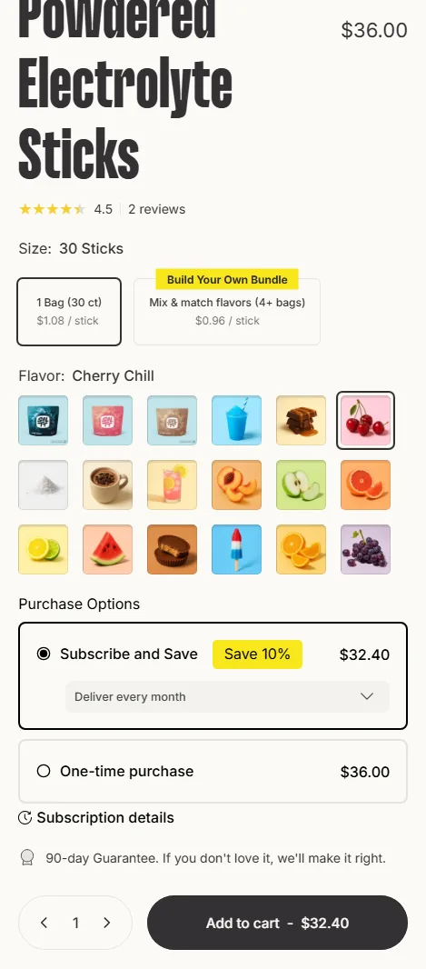 SALTT subscription buy box, US storefront, captured 2026-10-06