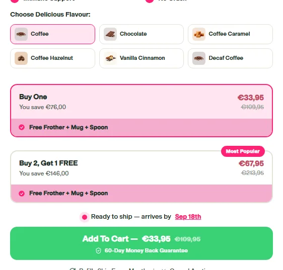 Space Goods subscription buy box, EU storefront, captured 2026-09-13