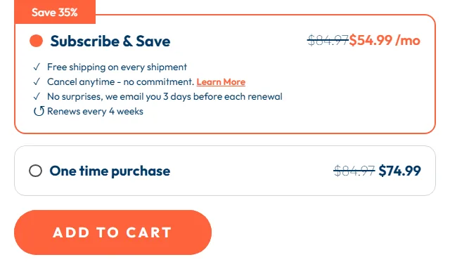 Uqora subscription buy box, US storefront, captured 2026-10-06