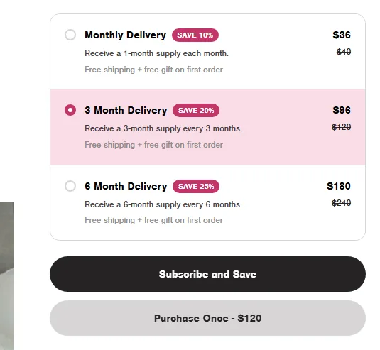 Viviscal subscription buy box, US storefront, captured 2026-09-14