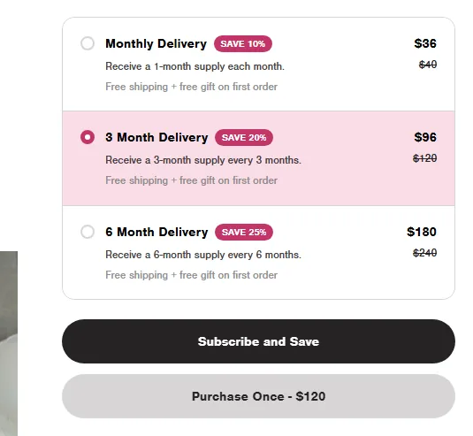 Viviscal subscription buy box, US storefront, captured 2026-10-06