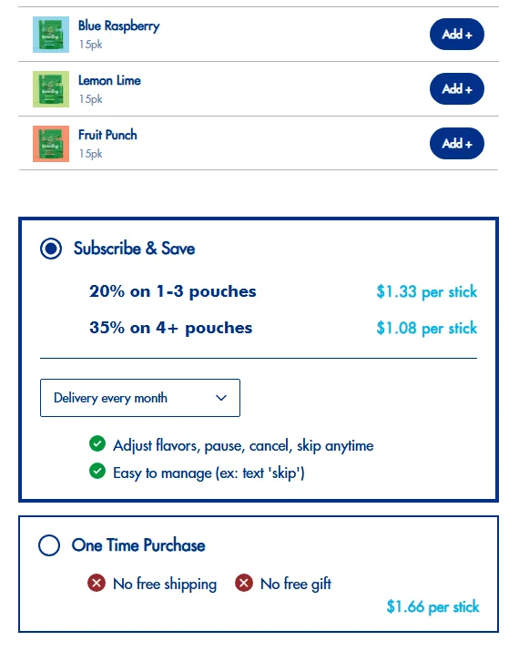 Waterboy subscription buy box, US storefront, captured 2026-09-13