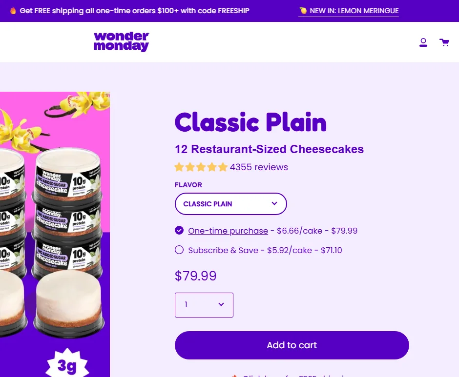 Wonder Monday subscription buy box, US storefront, captured 2026-10-10