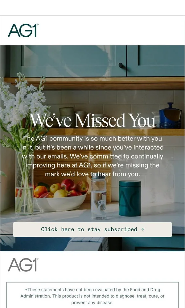 AG1 email: Your account will deleted shortly