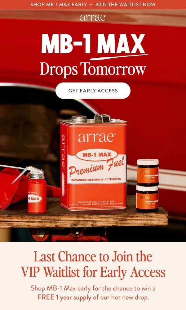 Arrae email: Dropping Tomorrow: MB-1 Max