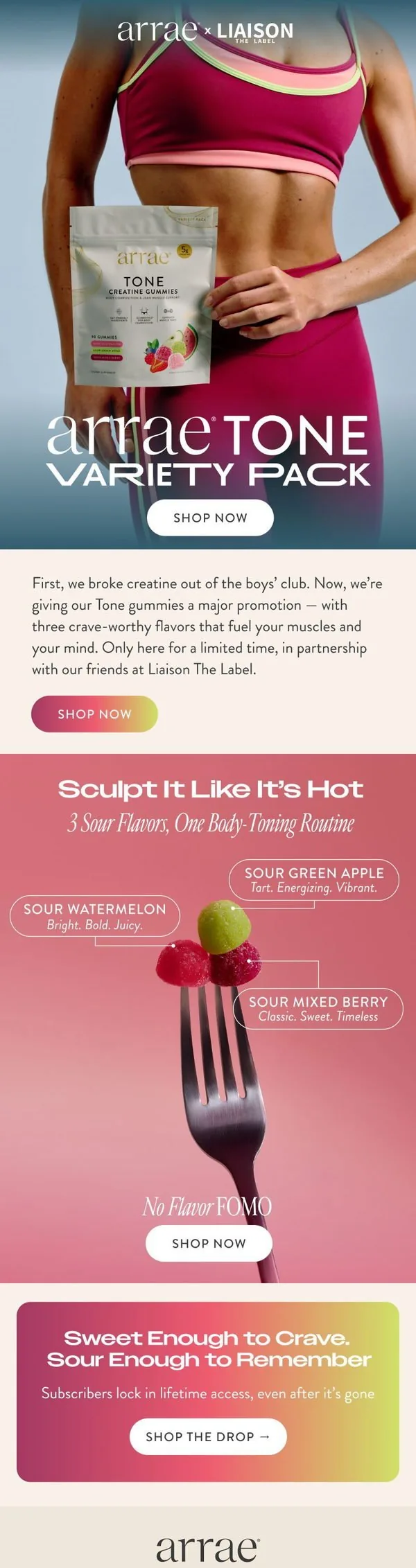 Arrae email: Sour's Selling Quick