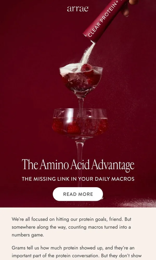 Arrae email: The Amino Acid Advantage ✨