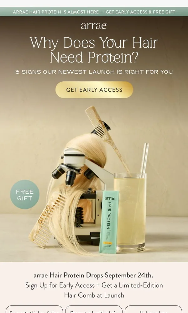 Arrae email: Why Does Your Hair Need Protein?