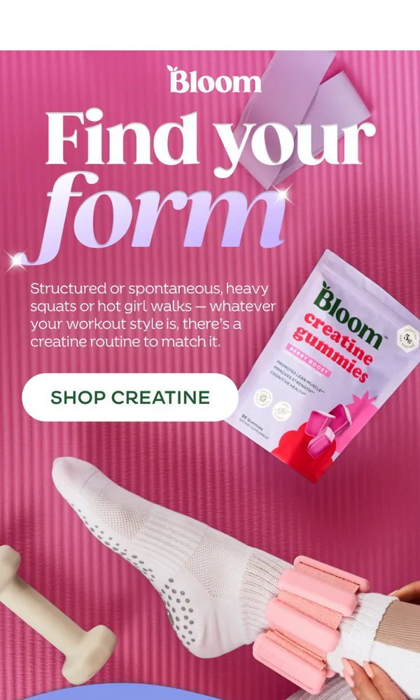 Bloom Nutrition email: What’s your creatine type? 🤔