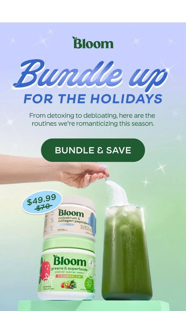 Bloom Nutrition email: Routines worth romanticizing 😍