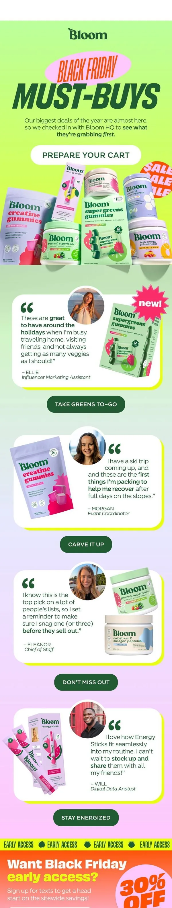 Bloom Nutrition email: Our top Black Friday picks inside 👀