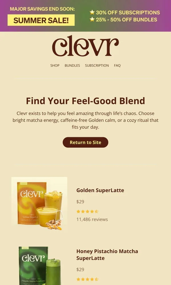 Clevr Blends email: Your Ritual Can Do More