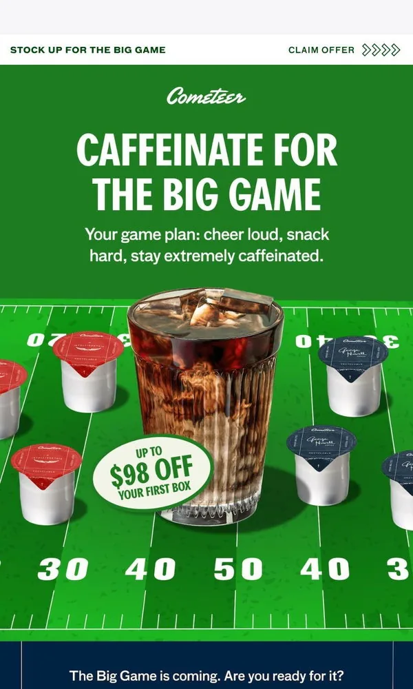 Cometeer email: Get up to $98 off flash-frozen coffee