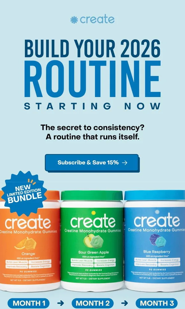 Create email: Your 2026 creatine starter kit👉