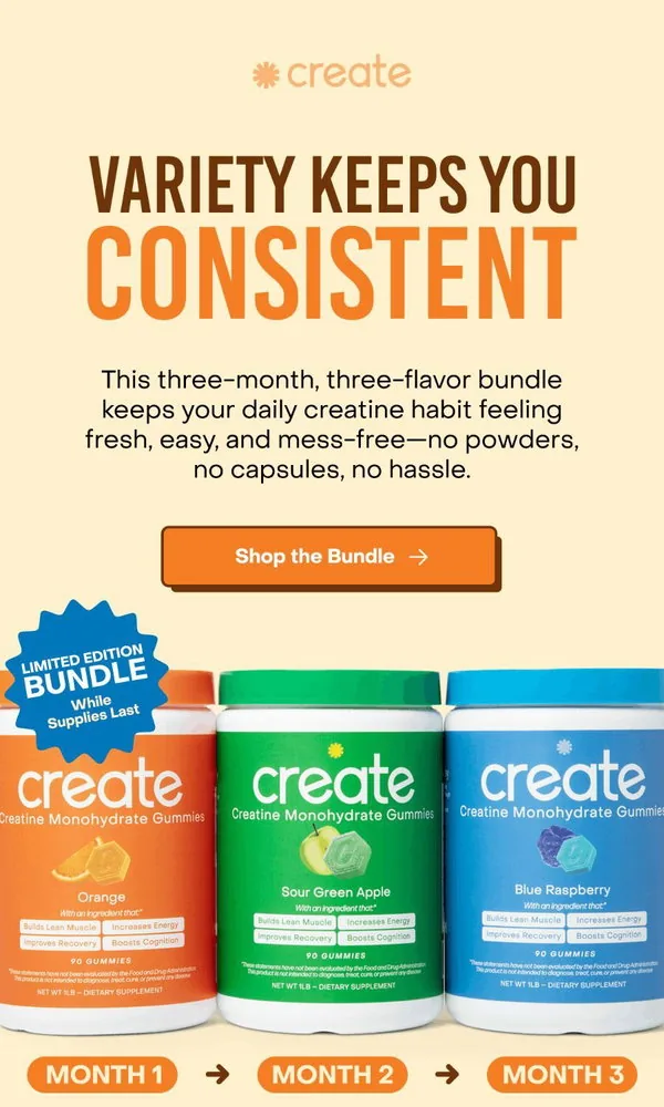 Create email: Three flavors. One habit.