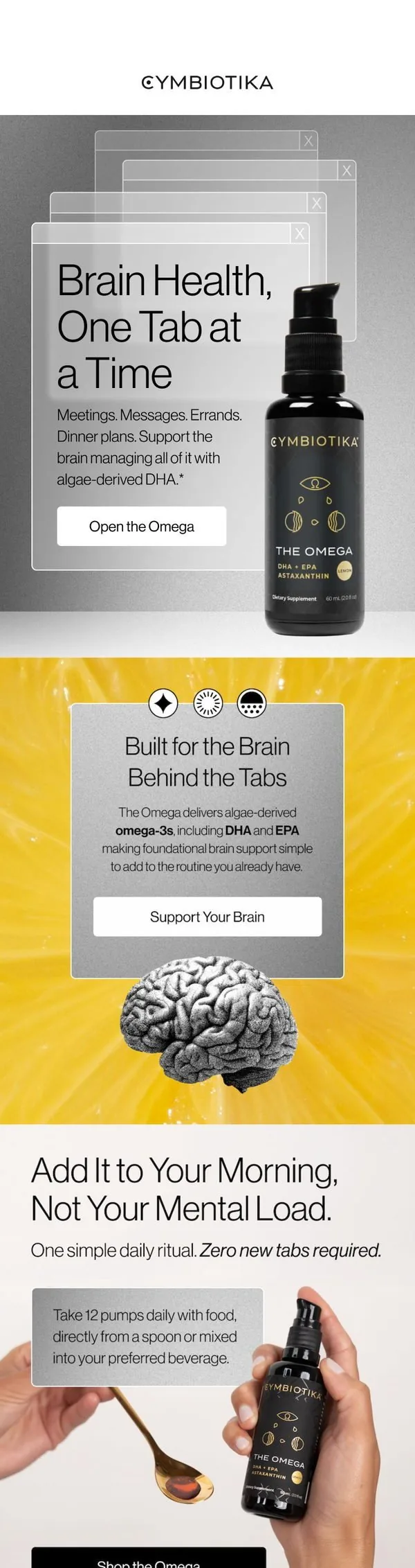 Cymbiotika email: Your brain has 37 tabs open