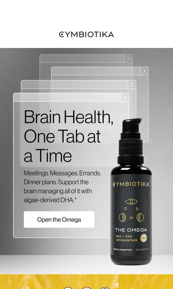 Cymbiotika email: Your brain has 37 tabs open