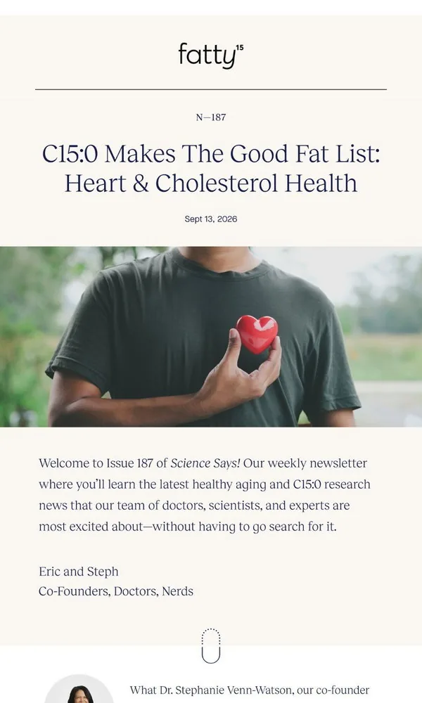 Fatty15 email: Science Says | Issue N-187
