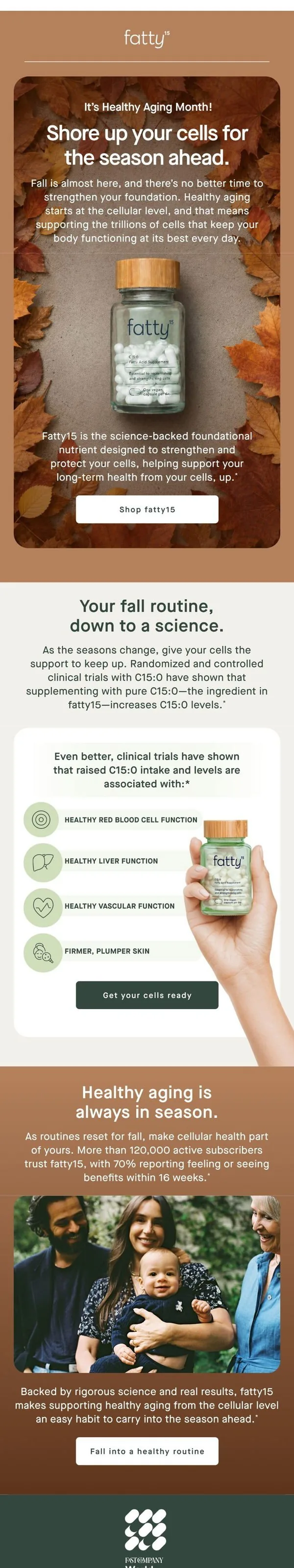 Fatty15 email: Fall is coming. Are your cells ready? 🍂