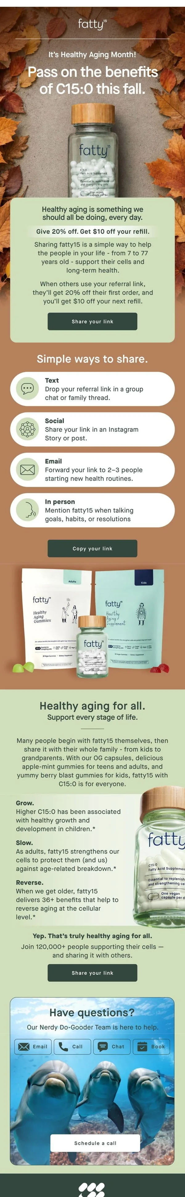 Fatty15 email: Fall into healthier habits,together