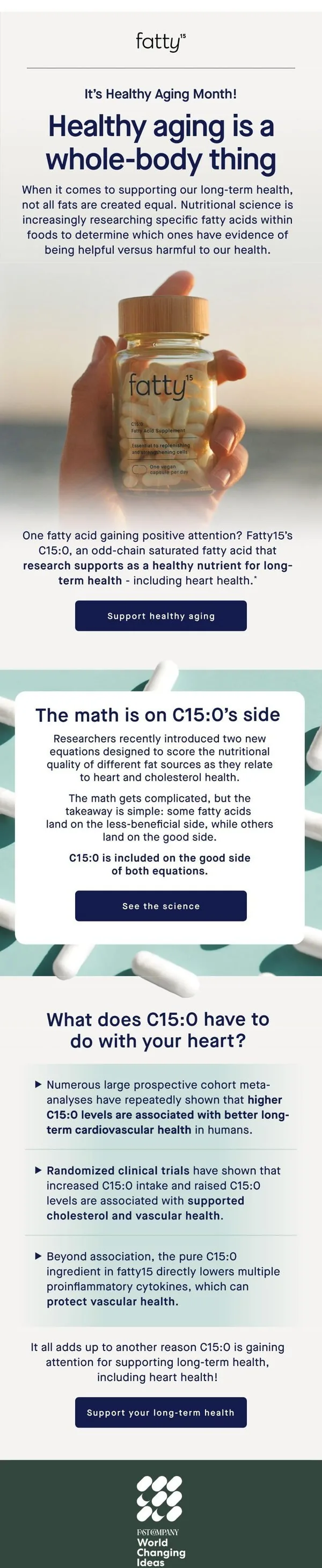 Fatty15 email: Good fats, bad fats & a little math