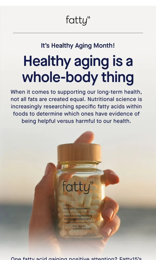 Fatty15 email: Good fats, bad fats & a little math