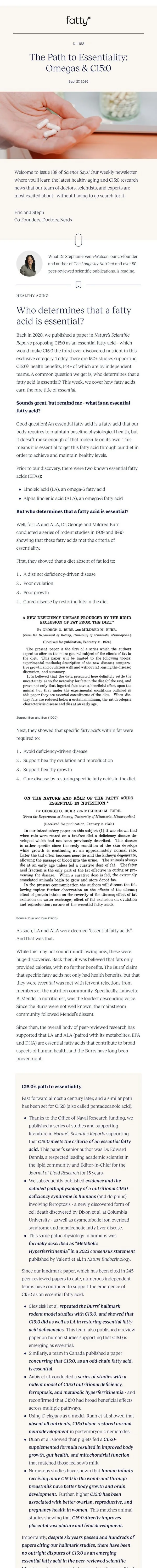 Fatty15 email: Science Says | Issue N-188
