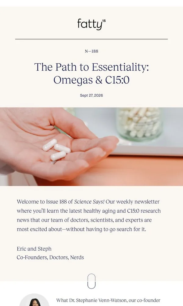 Fatty15 email: Science Says | Issue N-188