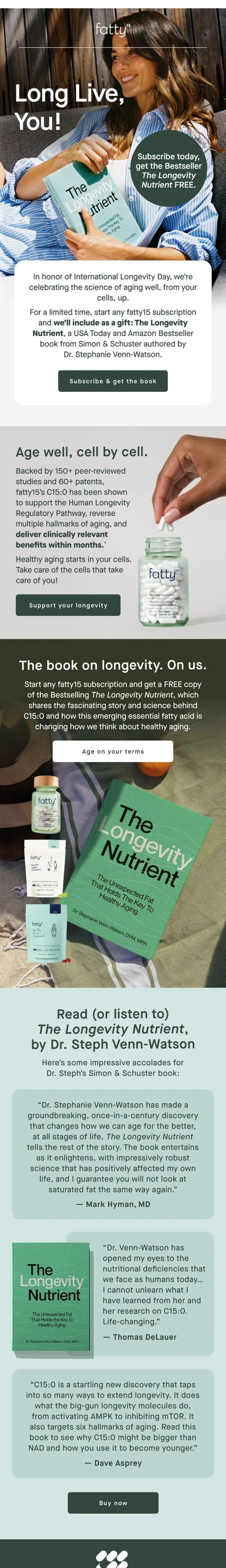 Fatty15 email: Rewrite the rules of aging (+ a FREE gift)! 📖