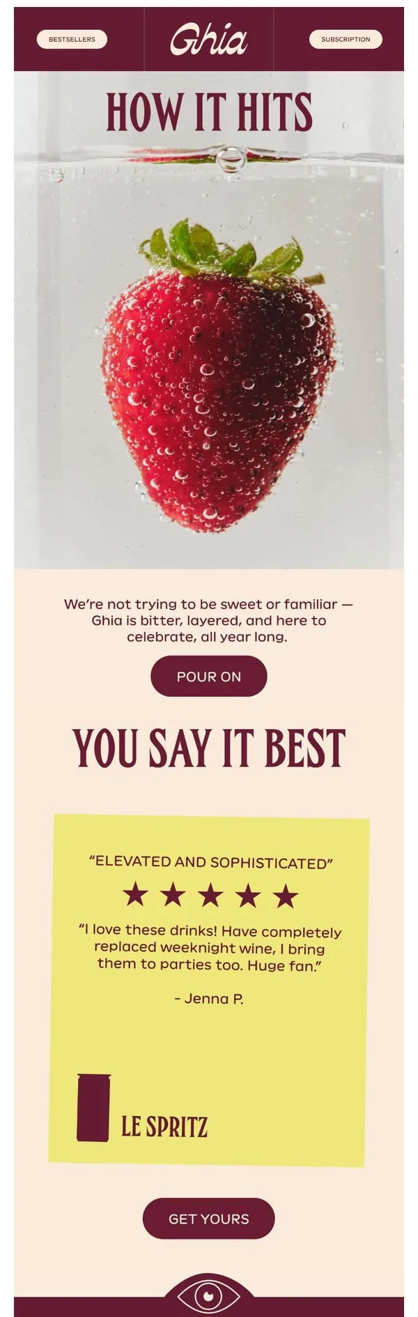 Ghia email: Bitter Wins 🏆