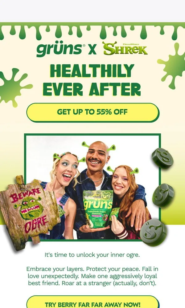 Grüns email: Ogrefy your wellness routine.