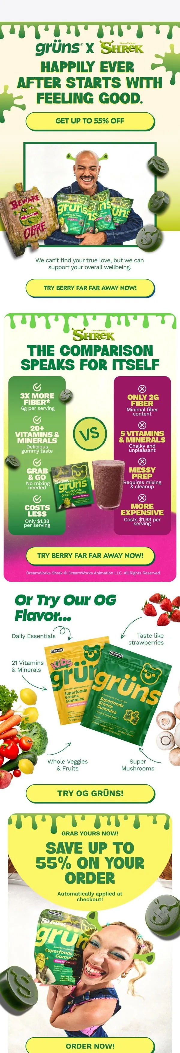 Grüns email: Find your healthily ever after.